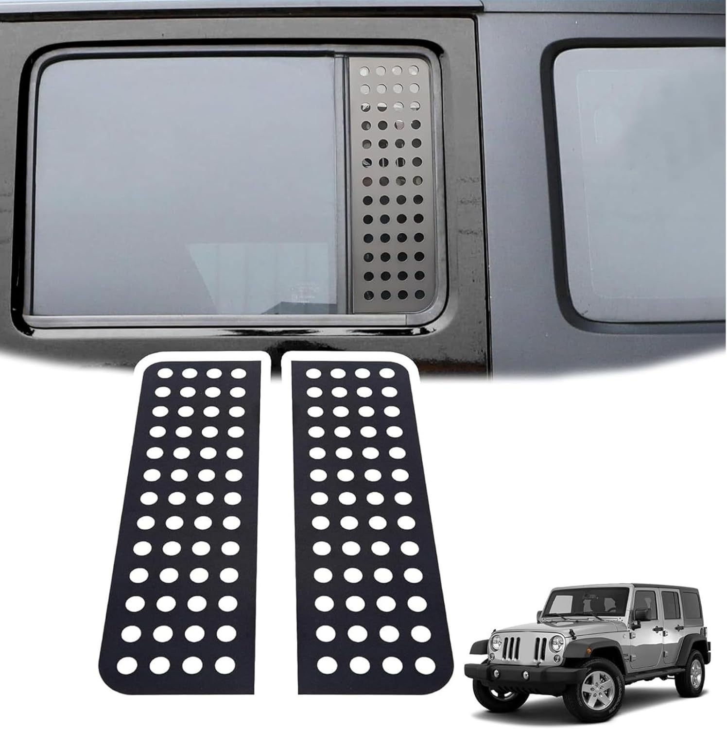1 Pair Car Window Glass Panel Decals Covers Suitable For Enhances And Protective Offering Superior Durability