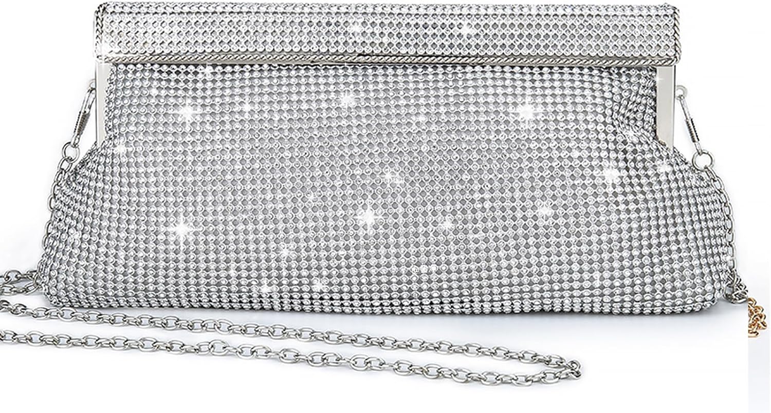 Rhinestone Gold Clutch Purses for Women Glitter Evening Bling Clutch Purses for Wedding Reception Prom Reunion