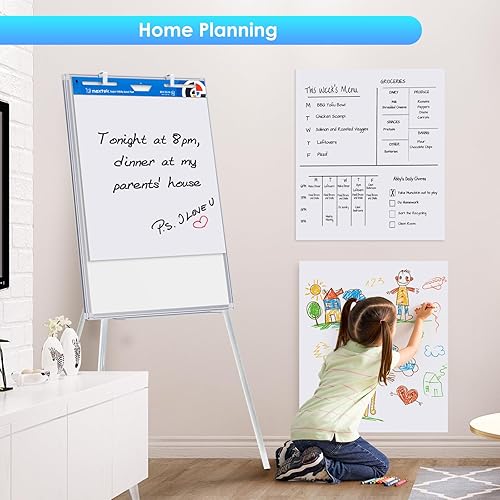 Miniatura 6 de maxtek Papel de carta de 20 x 23 pulgadas, almohadilla de caballete adhesivo grande con 3 paquetes, 90 hojas, papel de anclaje grande mejorado con