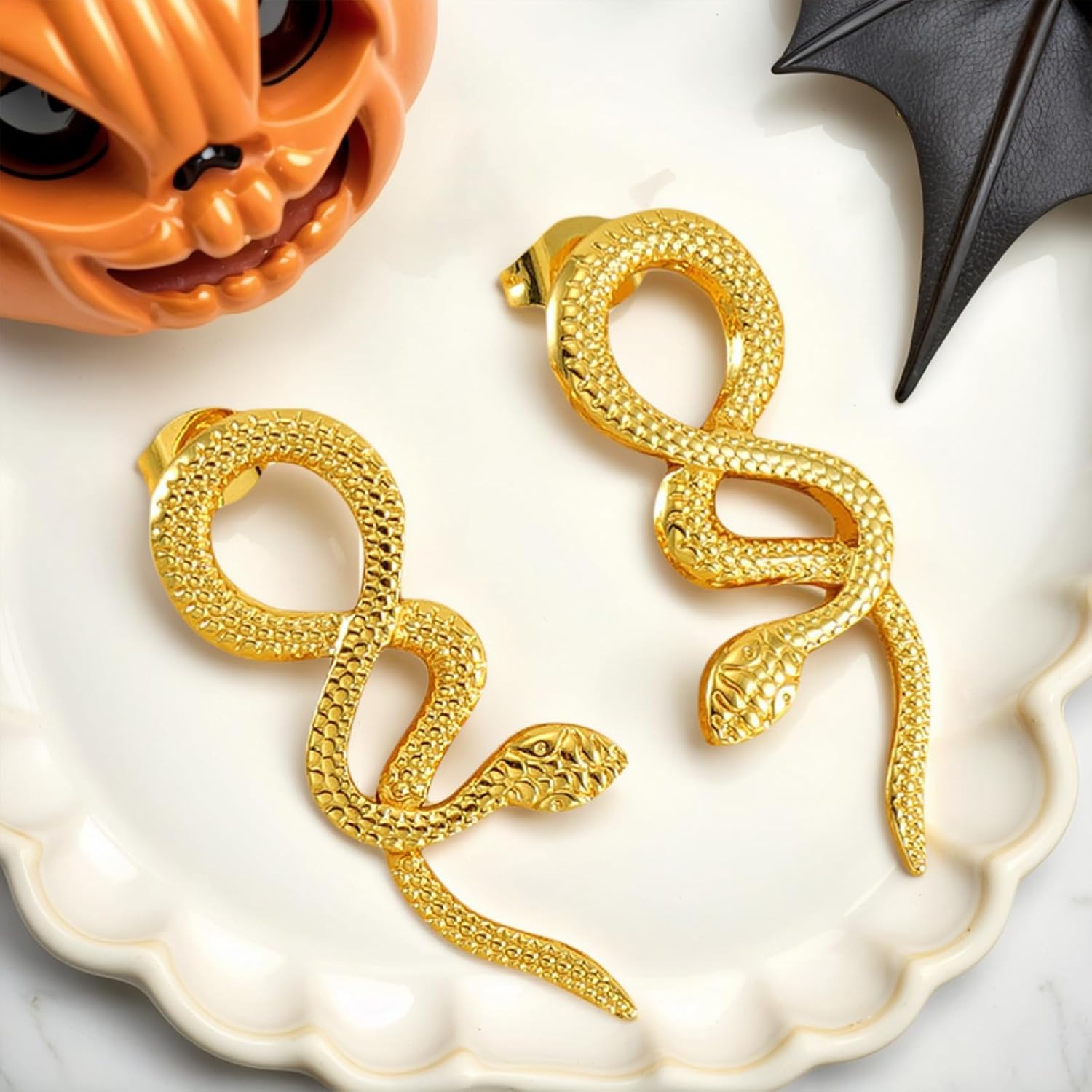 Snake Earrings for Women, 14K Gold/Silver Plated Snake-Shaped Earrings Dainty & Stylish Jewelry - Image 6