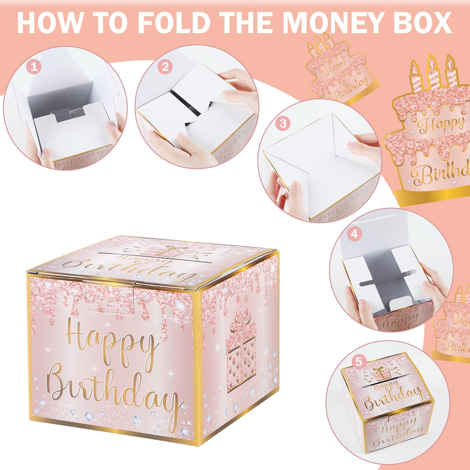 Snapklik.com : ZOiiWA Surprise Birthday Money Box For Cash Gift Pull