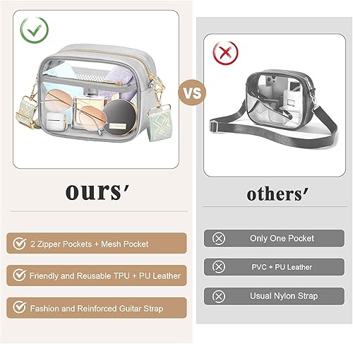 Miniatura 58 de KETIEE Bolso cruzado transparente, aprobado para estadios, para conciertos, eventos deportivos, festivales