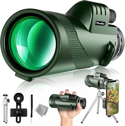 Miniatura 1 de Telescopio monocular de 40 x 60 pulgadas de alta potencia para adultos con soporte para smartphone y trípode alcance monocular HD para regalos
