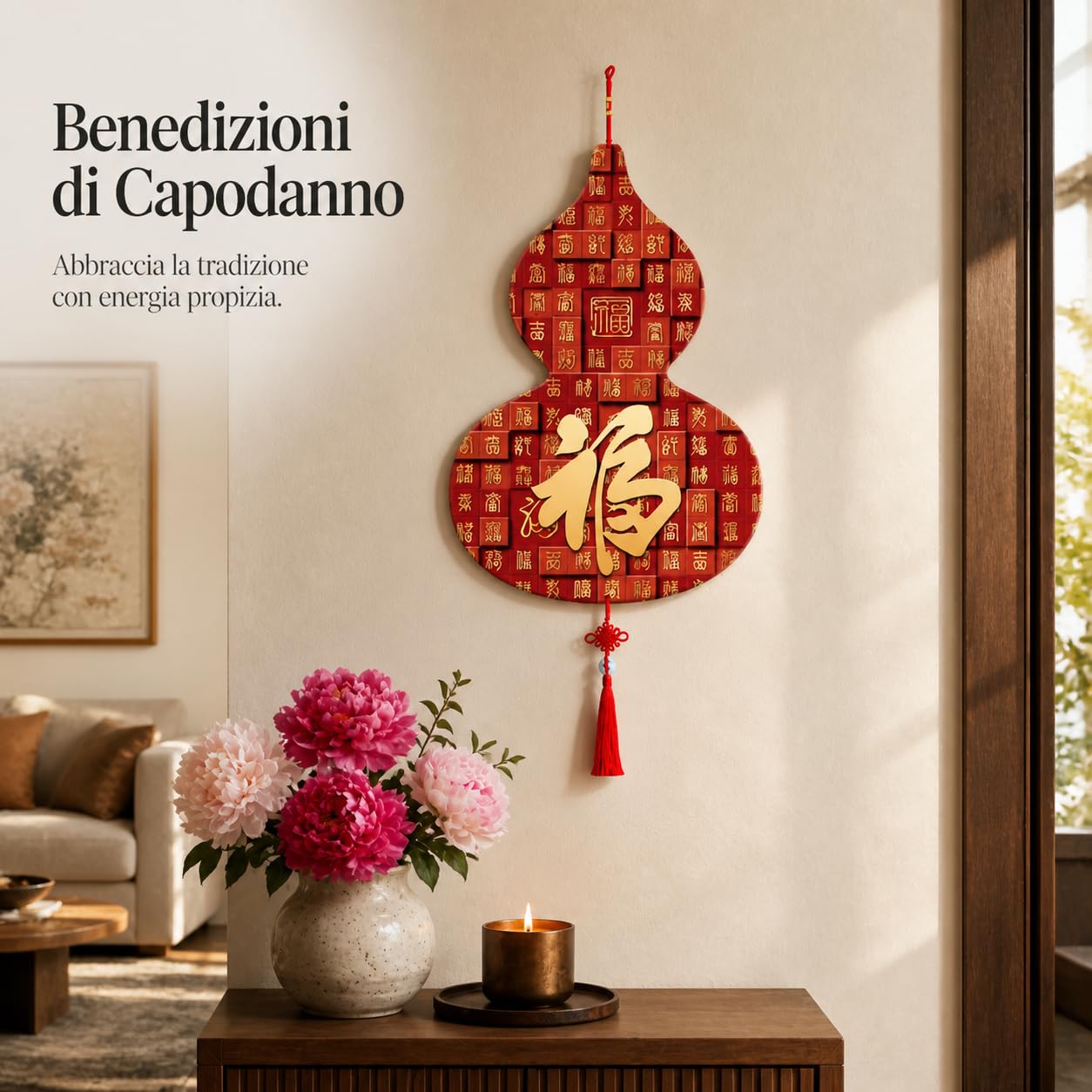 Decorazione da Parete Legno, Stile, size to 2 | Finitura effetto cristallo, Sospeso Augurale, Per Celebrazioni Familiari, Per Cerca Originalità
