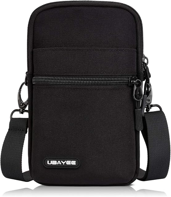UBAYEE Crossbody Phone Bag Unisex (Fits 6.7 Inch), Travel Passport Neck Pouch Bag with RFID Blocking Pocket