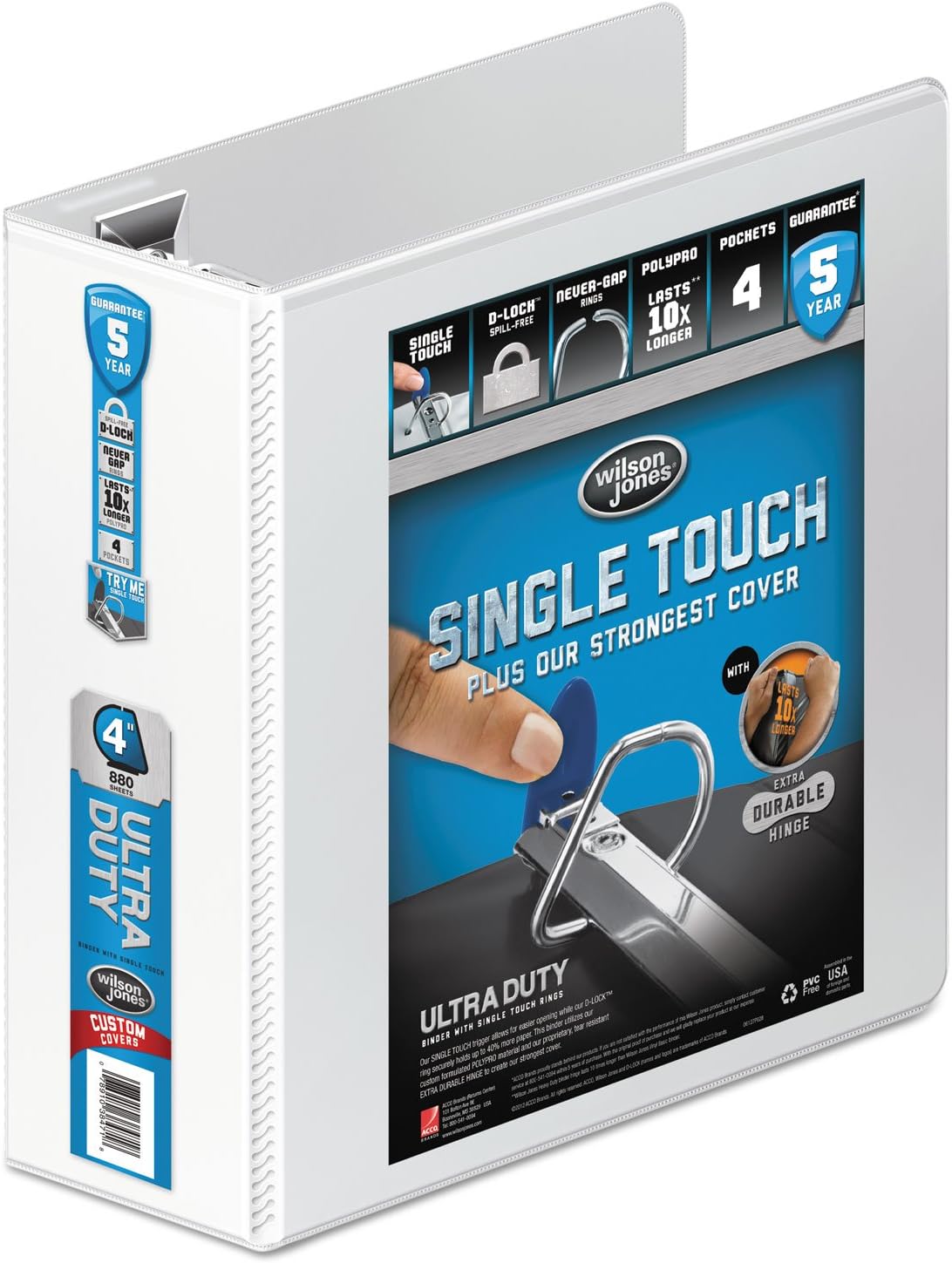 WLJ86640 UNITED STATIONERS (OP) BNDR, CLEAN VIEW LCKG4quot,WE