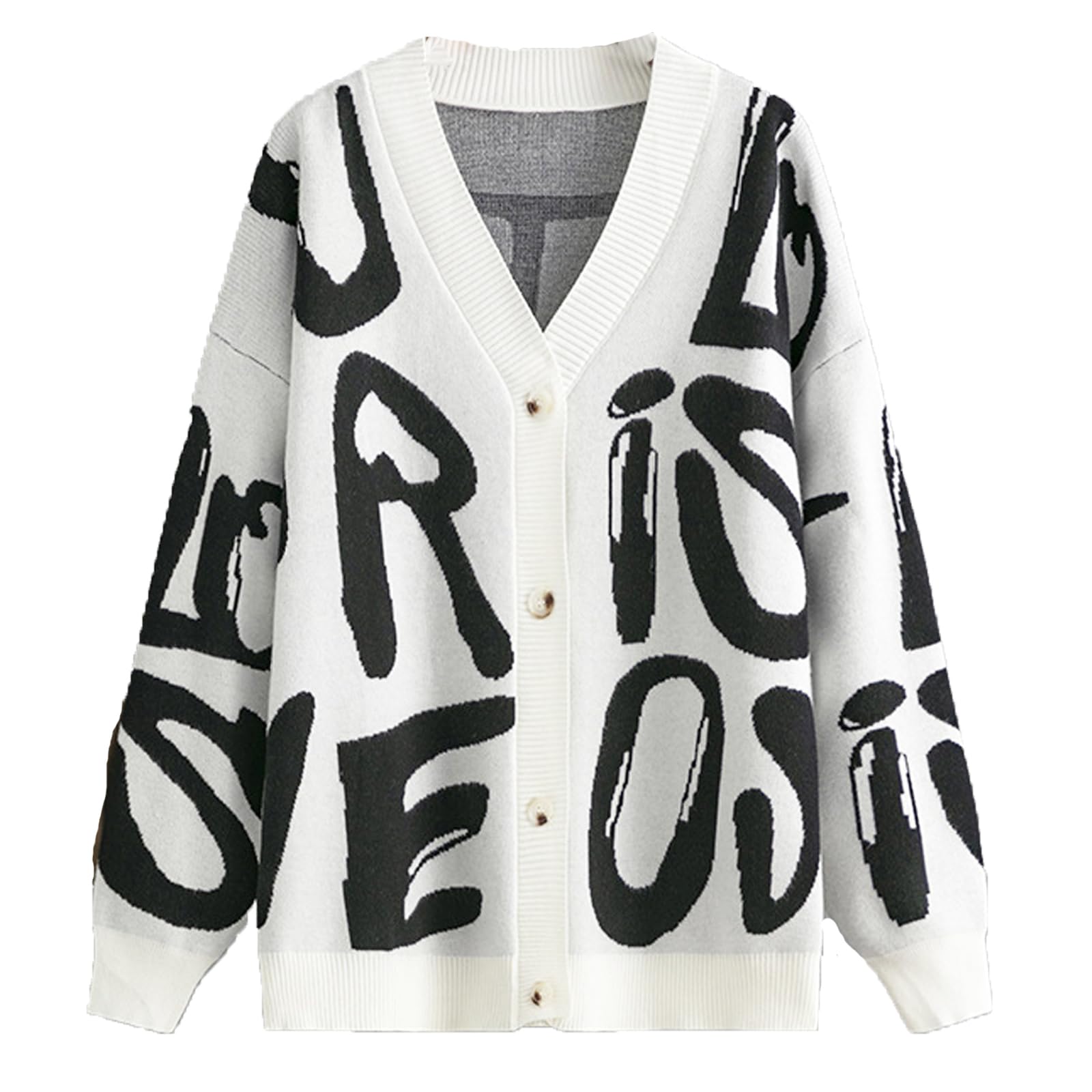 JASCLS Womens Trendy Summer Long Sleeve Open Front Sweater Cardigans for Women