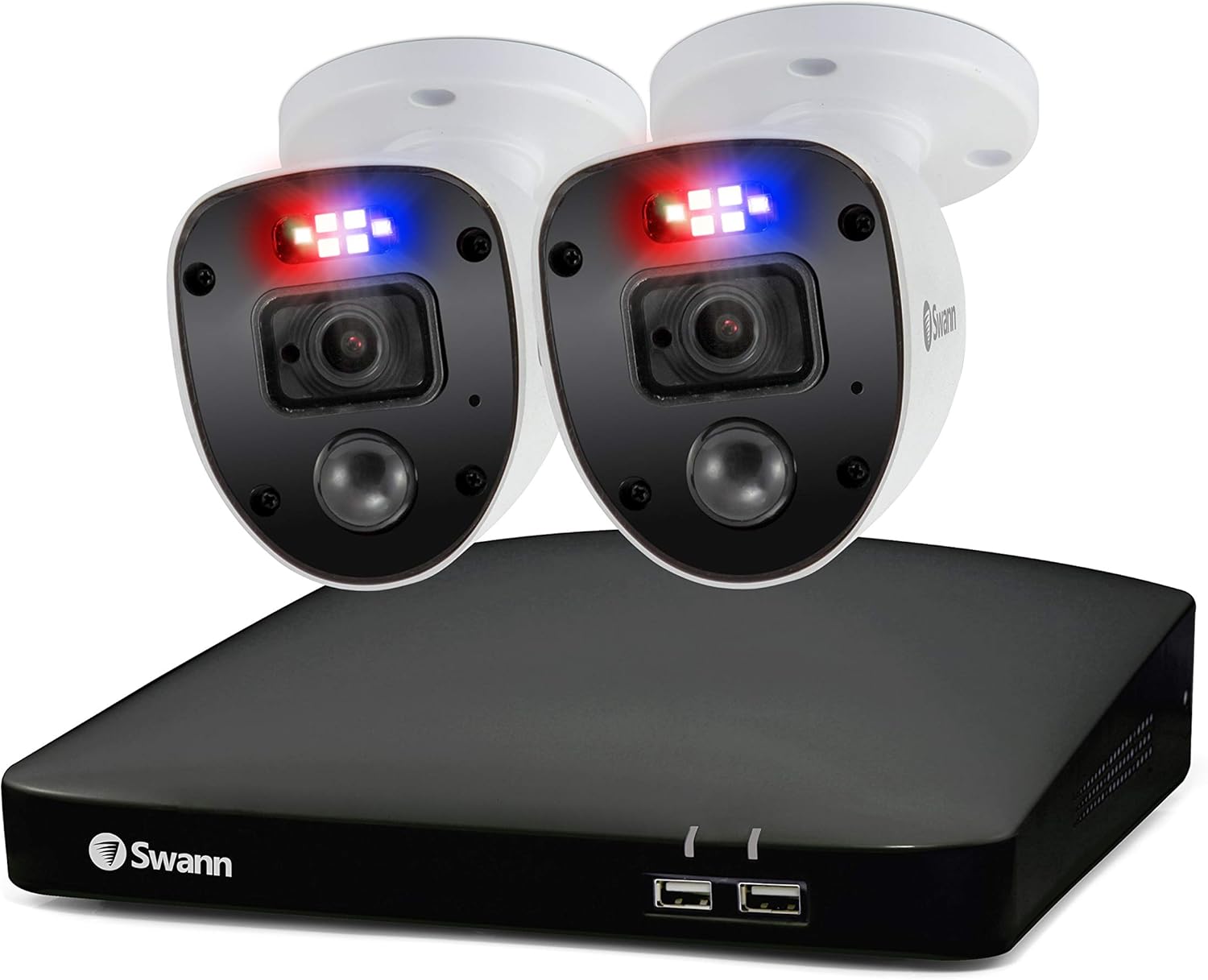 Get Popular Offer Swann Security CCTV Kit, 4 Channel 1080p Full HD 1TB HDD DVR-4680 with 2 x PRO-1080SL Enforcer Bullet Analogue CCTV Cameras - Works with Google Assistant and Alexa