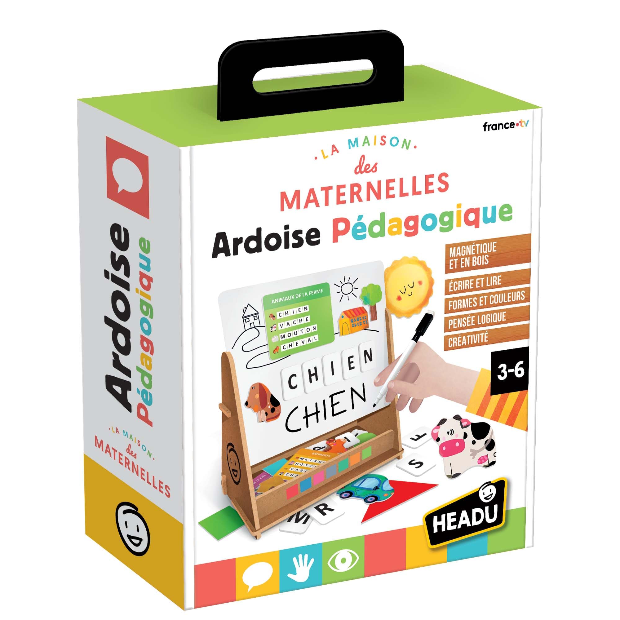 Headu - Ardoise Pedagogique - Un Programme Pédagogique Très Riche pour Apprendre Dès 3 Ans ! | Jeu Educatif 3 4 5 6 Ans, Jeu pour Apprendre à Lire et à Écrire, Collaboration Les Maternelles
