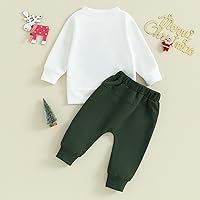 Vista 6 de GOOCHEER Conjunto de sudadera de manga larga para bebé y niño, ropa de Navidad y pantalones