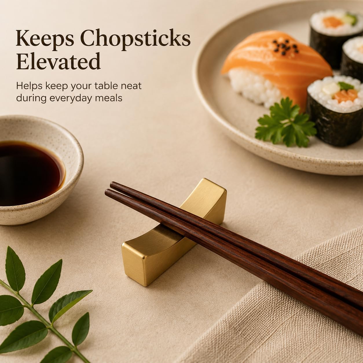 Chopsticks Holder Rest - 8 Packs, 304 Stainless Steel Chopstick Holder, Chopsticks Stand, Knife Fork Spoon Rest for Tableware Kitchen, Golden