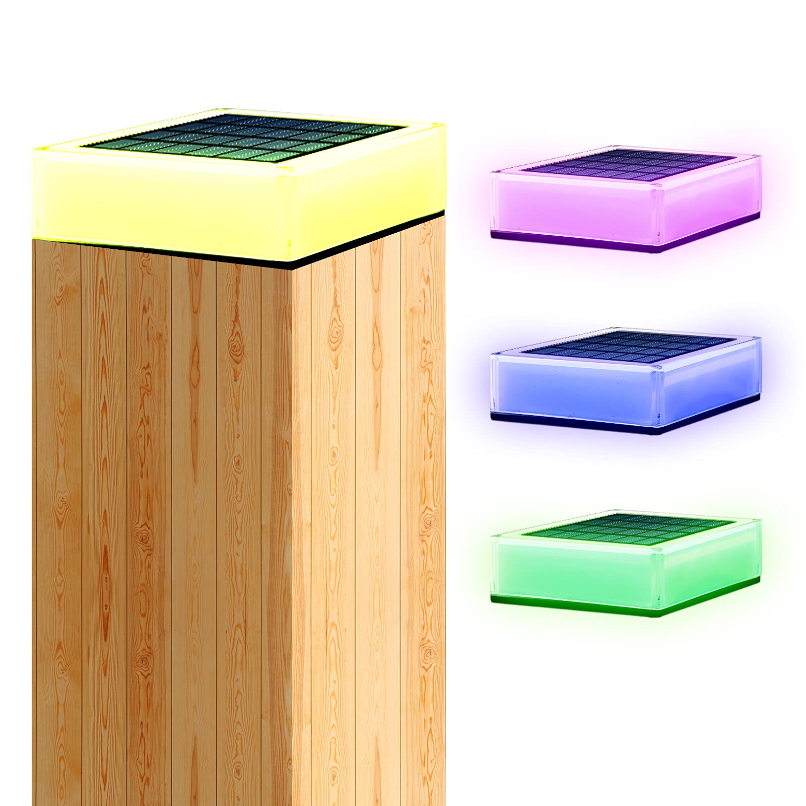 Buy TSUNUS Solar Post Light Solar Post Cap Lights Outdoor Color