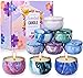 Duftkerzen Geschenke f&uuml;r Frauen, 9 x 2,5 oz Kleine Weihnachtsgeschenke, 180 Stunden Brenndauer - Nat&uuml;rliches Sojawachs Kerze Geschenke set f&uuml;r Muttertag, Weihnachten, Valentinstag, Geburtstag