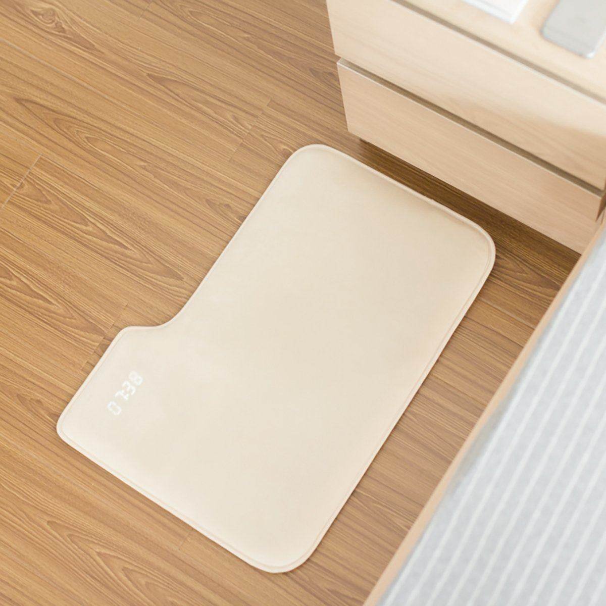 CJANY Alarm Clock For Heavy Sleepers Creative Rug Carpet Alarm Clock-Rug Carpet Alarm Clock-Only Stops When You Stand On It-Advance Design For Modern Home (white)