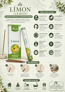 Unicuslife Aromatika Limon Çubuk Tütsü (20 Adet Çubuk