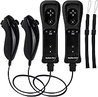 Vista 9 de TechKen Motion Plus Wii Controllers 2Packs with Nunchucks, Wii Remote Controllers Compatible for wii and Wii U with Built in Motion Plus rojo y azul