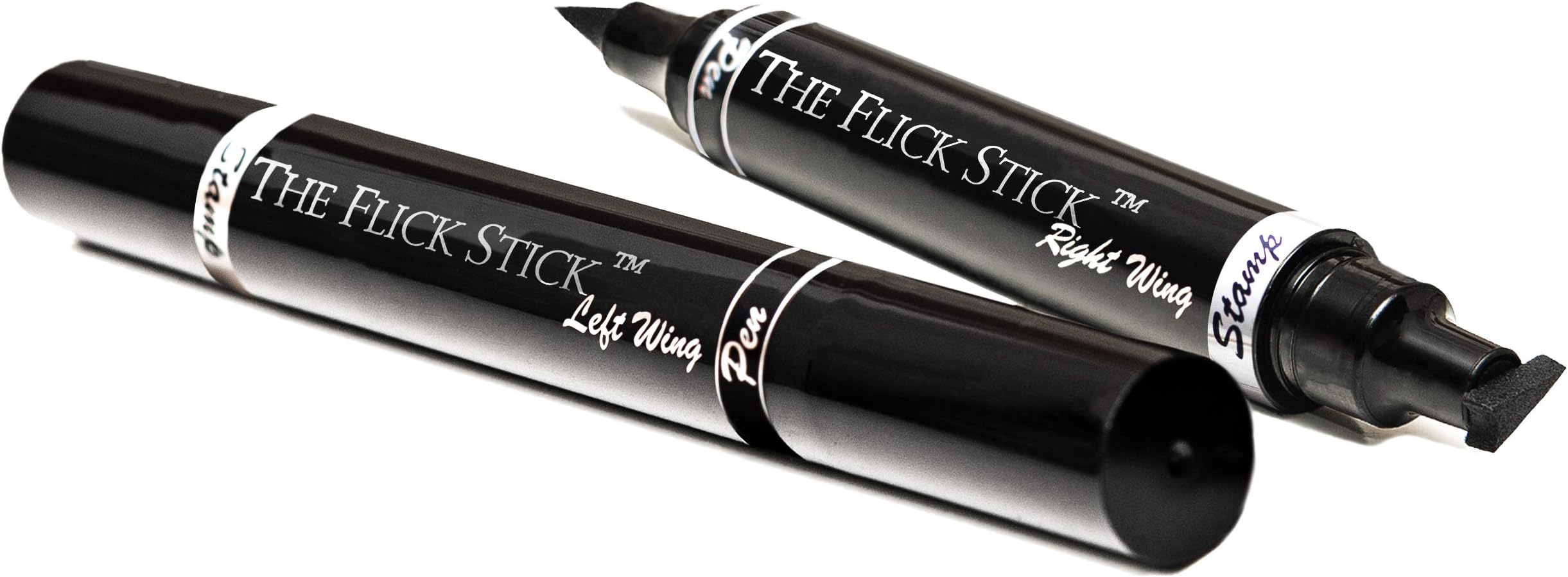 LovoirWinged Eyeliner Stamp – The Flick Stick by , Waterproof Make Up, Smudgeproof, Long Lasting Liquid Eye liner Pen, Vamp Style Wing, 2 Wingliner Pens (12mm Vintage, Cocoa Brown)