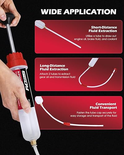 Miniatura 4 de SEDY Extractor de Fluido - Jeringa Multiusos de 200cc, Bomba de Succión de Aceite, Bomba Manual de Extracción y Llenado, Jeringa de Aceite Automotriz