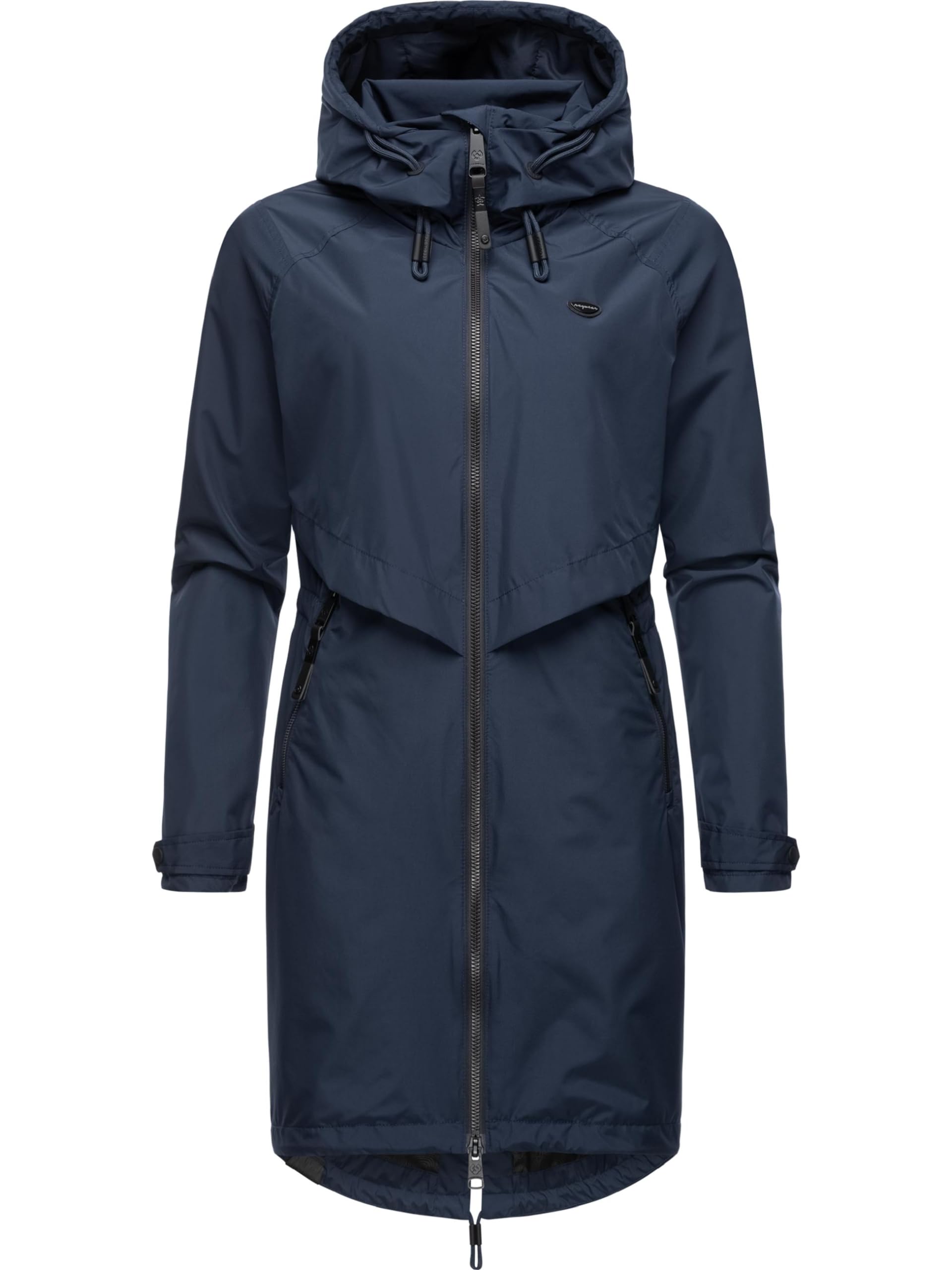 Ragwear Women's Navy Frodik Youmodo Long Oversized Transition Coat Breathable And Waterproof Parka (Hydrostatic Head 11,000 Mm) With Hood Xs-Xxl, Xl