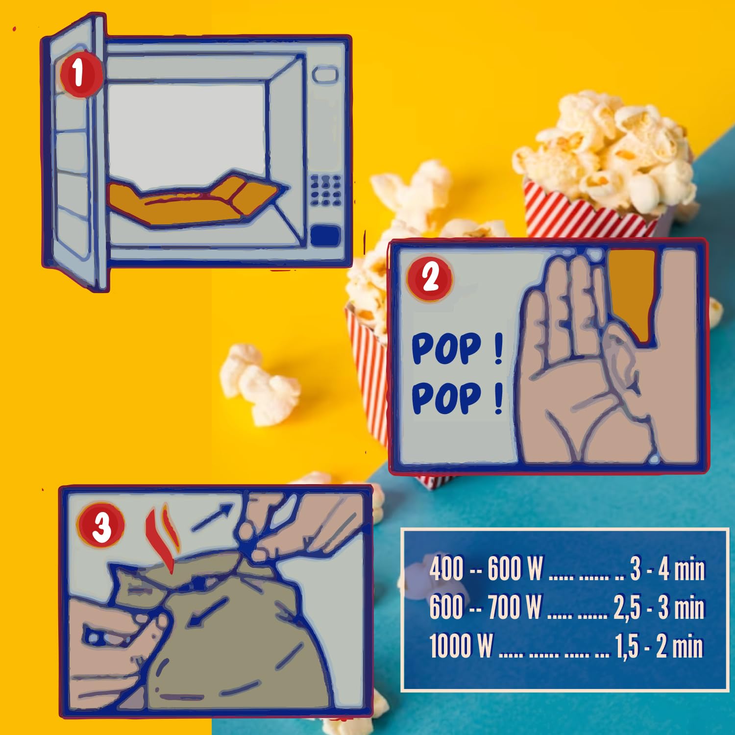 Peo's Palomitas de maíz para microondas 2 variedades mixtas en paquete de 72, 24 cajas (3 bolsas de 100 g, 12 saladas, 12 azucaradas)