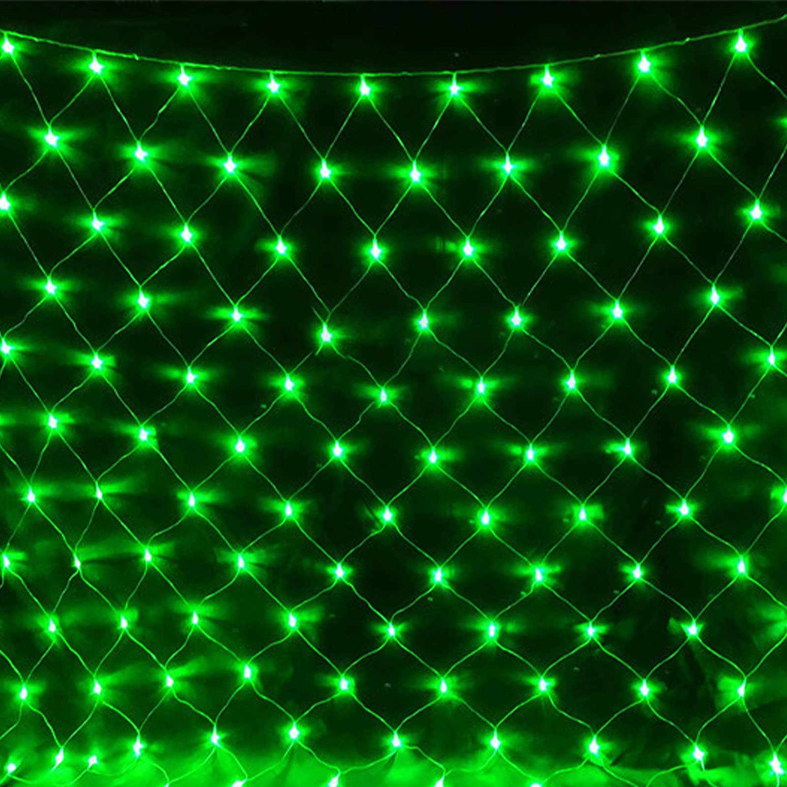 Rete di luce LED Illuminazione a rete luminosa Natale per esterni ed interni Decorazione da giardino lampada ghirlanda luminosa tenda luminosa (Verde, 6x4m 880LED)