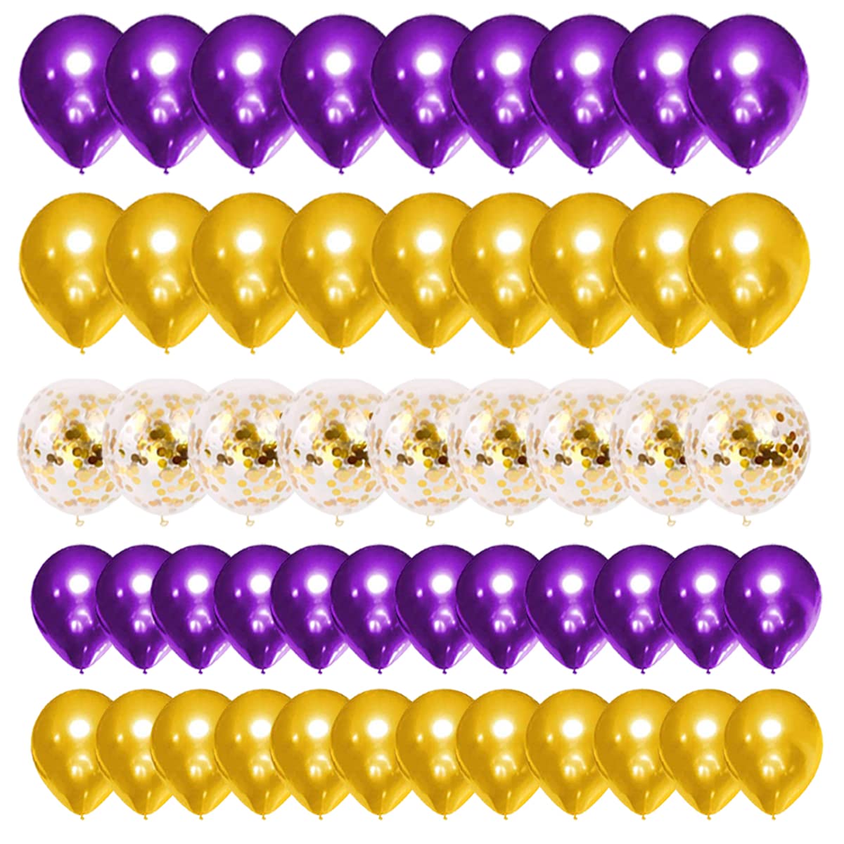 Purple Gold Balloons Arch Garland Kit -122PCS Pearl Purple, Gold Balloons Confetti Balloons for Women Birthday Wedding Anniversary Graudation
