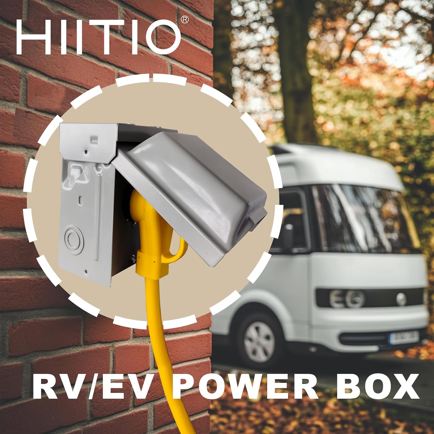 30 Amp NEMA L5-30R with 15Amp Switch Power Outlet Box 125 Volt, Heavy Duty Lockable Weatherproof Electrical Panel, Outdoor Receptacle for EV Generator Trailer Motorhome, ETL Listed, HDS2-014