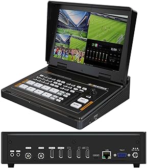 AVMATRIX Multi-Camera-Video-Switcher Mixer with 10.1” FHD LCD Screen SDI & HDMI Inputs, USB Output for Live Streaming for Professional Studio/Tel-Medical/Tel-Conference/Tel-Education