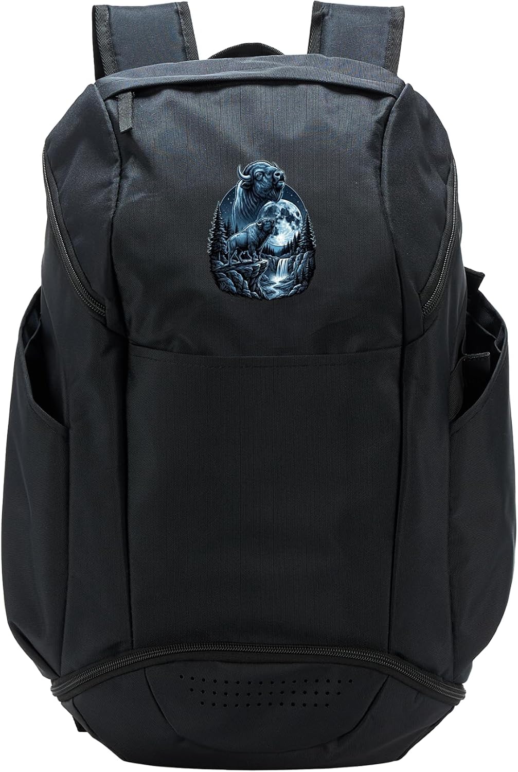 Bison Howling to The Moon Funny Meme Bison Lover women men Sport Backpack
