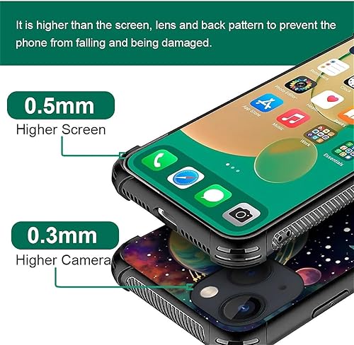 Miniatura 9 de Funda compatible con iPhone 13 Pro, diseño de calavera de rosa, a prueba de golpes, antiarañazos, carcasa trasera de policarbonato duro para iPhone