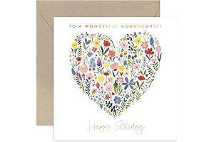 Birthday Card for Goddaughter with Floral Design