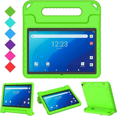 BMOUO Funda infantil para tableta Onn 10.1 Pro 2020, a prueba de golpes, ligera, con mango convertible, color verde menta