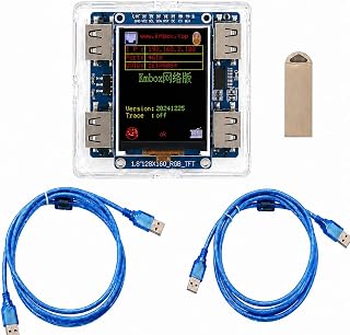 KMBox-NET – Includes Config USB Drive, Network Mouse & Keyboard Controller & Emulator for DMA & Automation, Network Version 100M FPGA, Single Machine Dual-Controller USB Converter, Low Latency, w/Case
