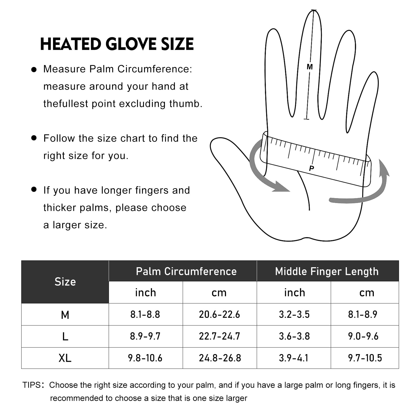Guantes calefactados, guantes calefactados para hombres y mujeres, resistentes al agua, con pantalla táctil, recargables, con 2 baterías de 7.4 V y 3200 mAh