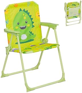 Relaxdays Silla Infantil Plegable, Sillita Camping con Estampado Monstruo, 51,5x36x37,5 cm, Asiento Pícnic, Multicolor