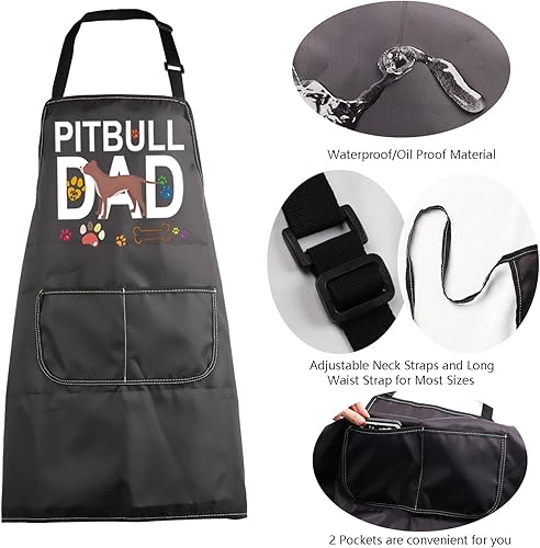 Miniatura 5 de MBMSO Pitbull - Delantal para mamá y papá, delantal Pitbull para mamá y papá, delantal Pitbull para dueño de Pitbull