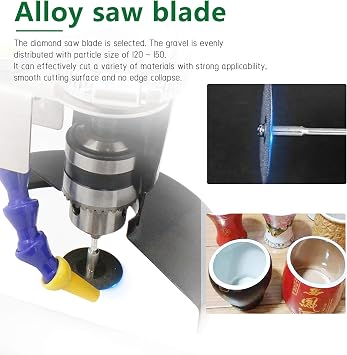 Electric Bottle Cutter,Bottle Cutter Tool,Glass Bottle Cutter Kit,Round/Square/Oval Glass Bottle Scoring Machine,Glass Cutter Machine for DIY Creative Crafts Decoration 110W,6000r/min
