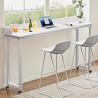 Vista 8 de Mesa para colocar sobre la cama con ruedas, tamaño Queen y matrimonial, para computadora portátil, carrito de pie para laptop, mesa de cama