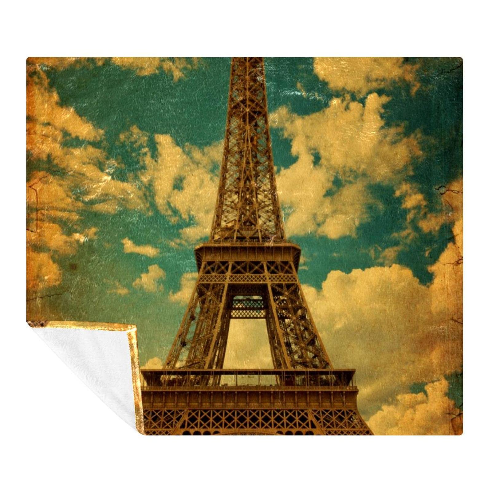 Couverture de literie Paris Tour Eiffel pour cocooning au salon