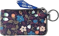 Vista 2 de DQL Cartera para identificación con cordón, llavero con soporte de identificación de moda para mujer (Bloom Whispers)