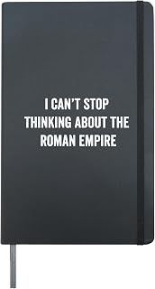 Thinking about The Roman Empire funny trending meme Hardcover Journal, Black