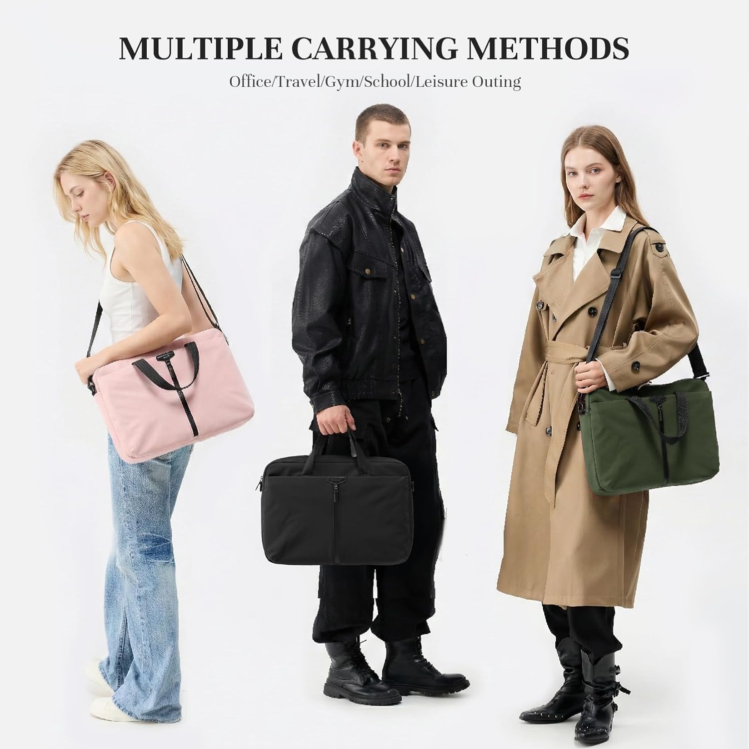 Timeet 17.3 Inch Laptop Bag for Men Women, Lightweight & Water-Resistant Computer Bag Laptop Briefcase with Shoulder Strap - Image 12