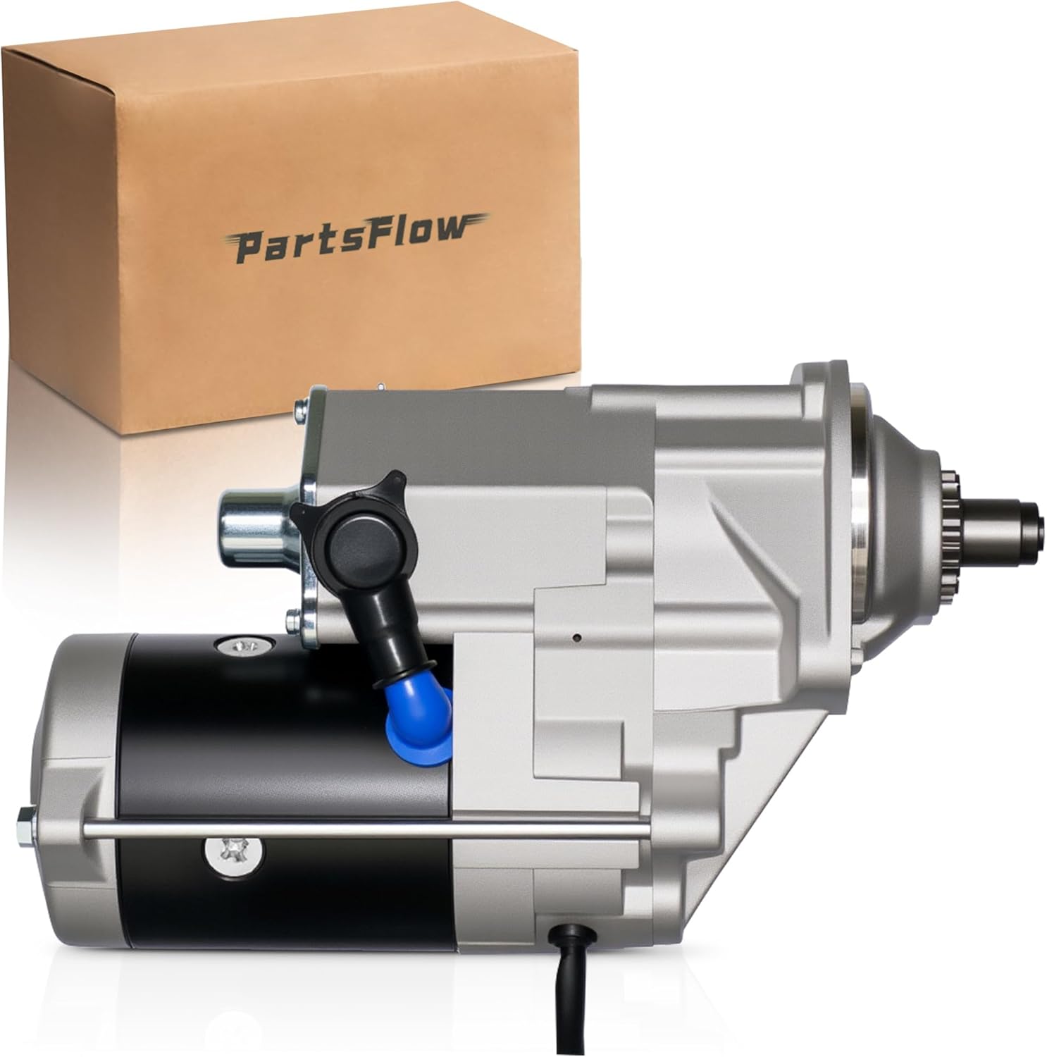 PartsFlow High Torque Starter For 1994 1995 1996 1997 1998 1999 2000 2001 2002 2003 Ford F-Series Truck 7.3 Diesel 17802N(Notes: 2-Bolt mounting, Nippon Denso Replacement Unit)