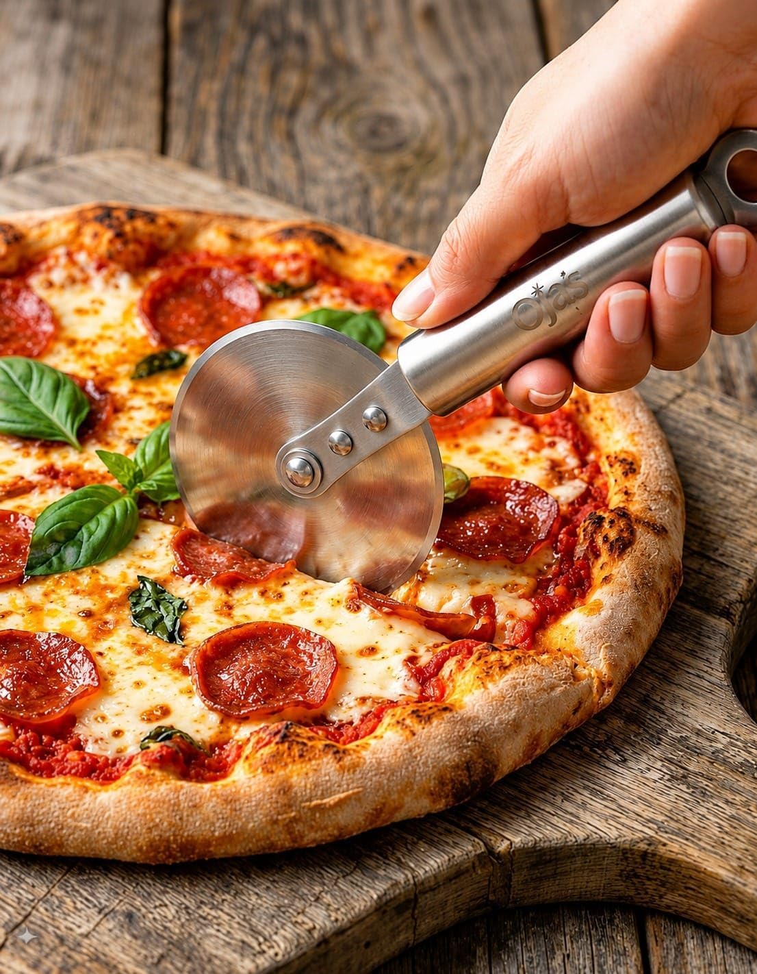 Pizza Cutter Wheel with Ergonomic Handle, 7.5 inch
