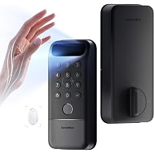 SwitchBot Lock Vision Pro Smart Lock, Palm Vein + Fingerprint, Keyless Entry Deadbolt for Front Door, Touchless Unlock, 12-Month Battery, WiFi No Hub, Auto-Lock, Matter, Apple Home, Alexa, Google
