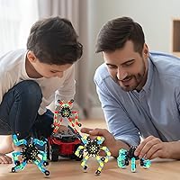 Vista 6 de Jerify Paquete de 40 Juguetes Sensoriales Fidget Divertidos Robot de Cadena Transformable Juguete de Dedo DIY Robot Spinners Mecánicos Alivio