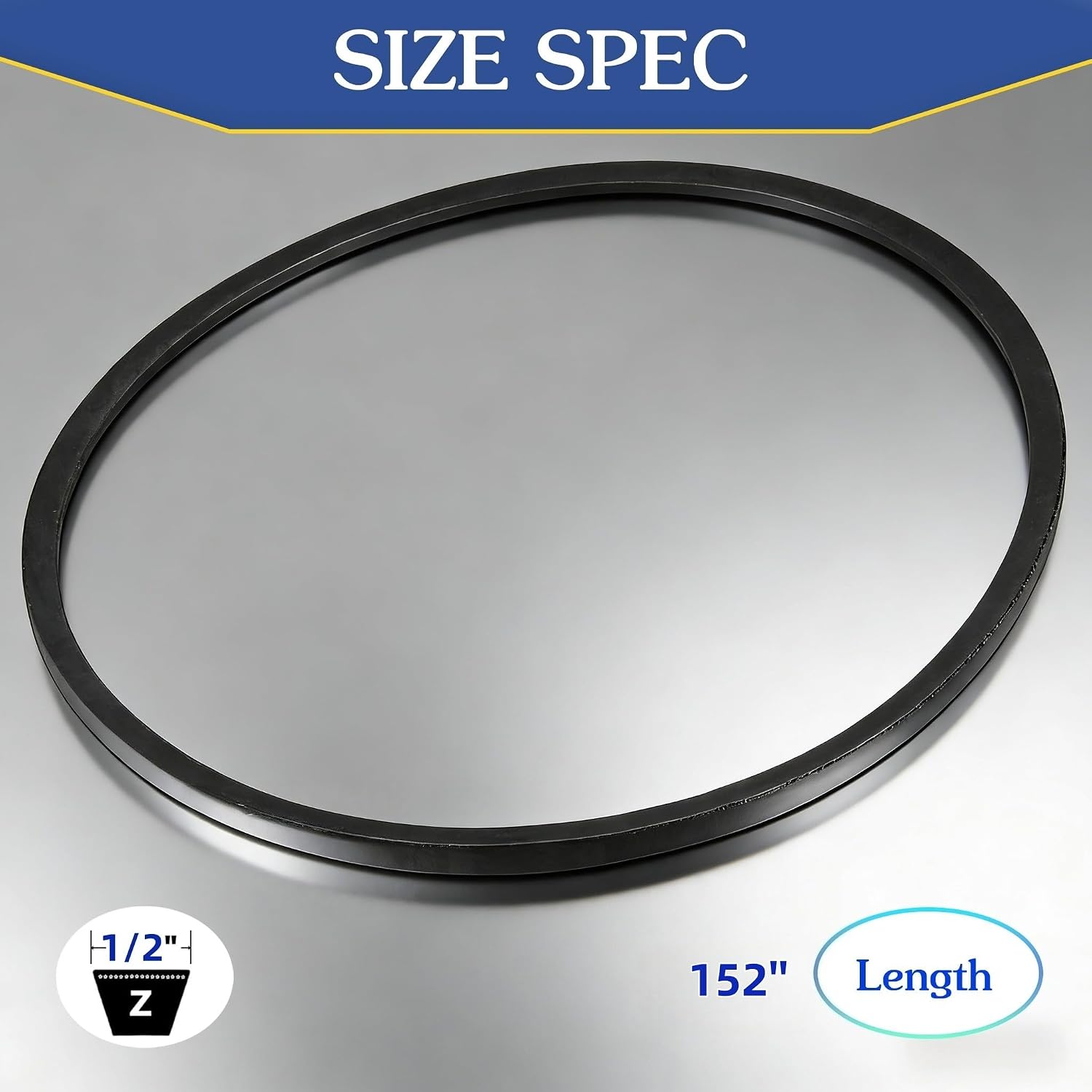 592951801 54" Deck Belt 1/2" x 152" - Replacement for Husqvarna Z254F Zero Turn Mower & RedMax RZT54