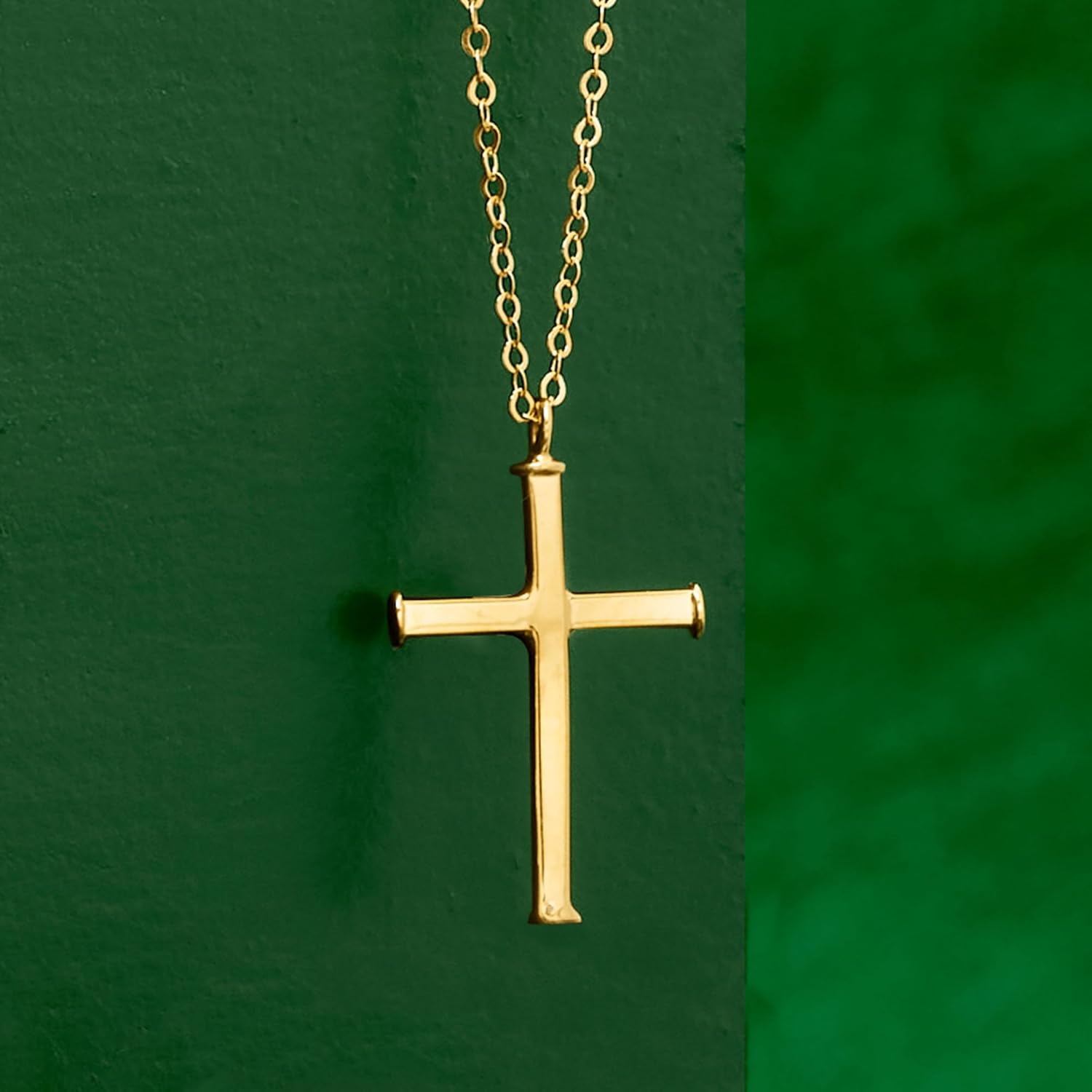 Ross-Simons Italian 14kt Yellow Gold Cross Necklace
