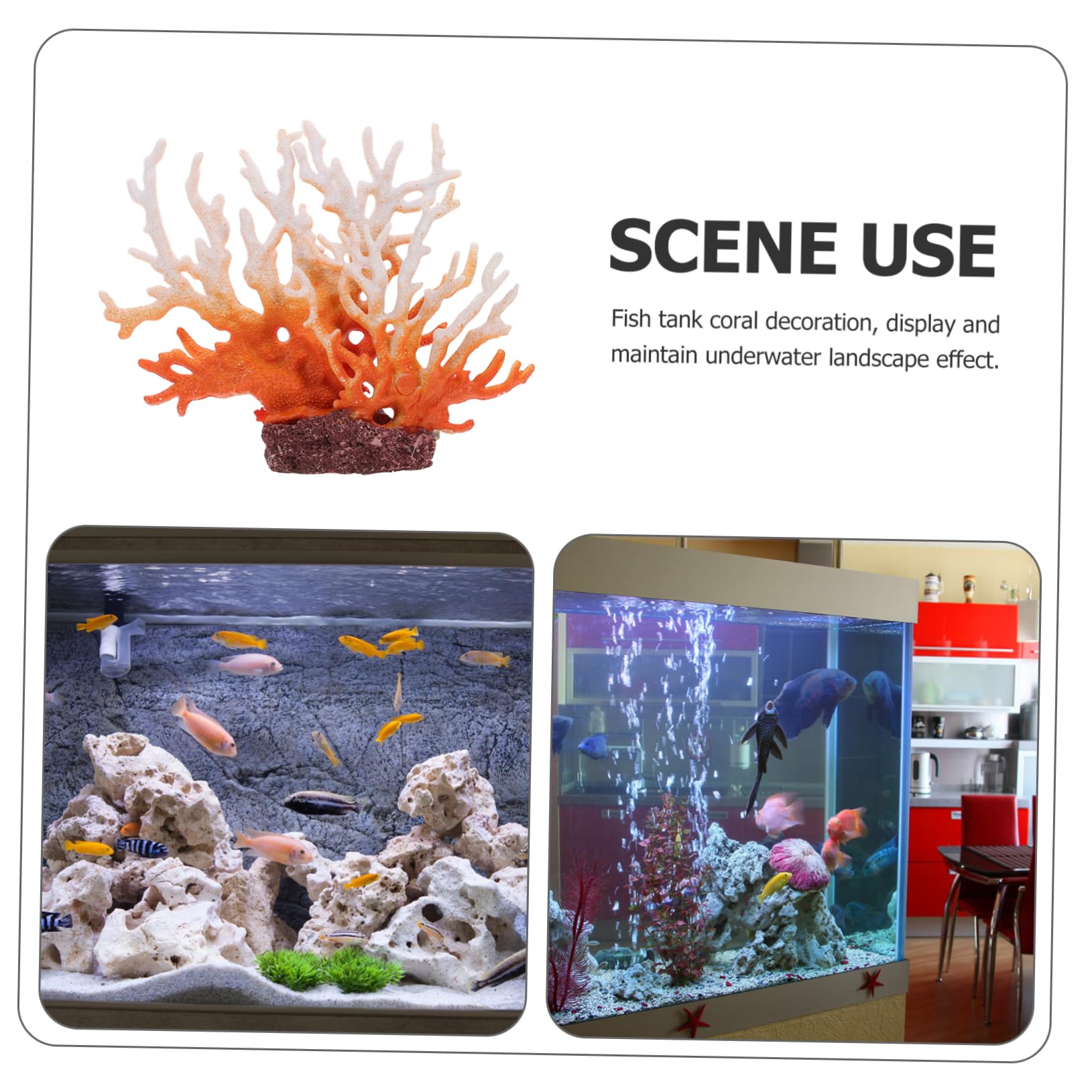 Amazon.co.jp: minkissy 水槽のサンゴの装飾品 水族館の植物の装飾