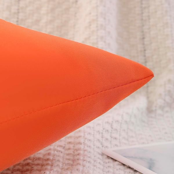 Housses Coussin 30x50 cm Extérieur Imperméable Orange Taies d'oreiller Printemps Été Decoration Canapé Housse de Coussin Décoratif pour Salon de Jardin Patio Chambre Maison Décor Lot de 2 - 5